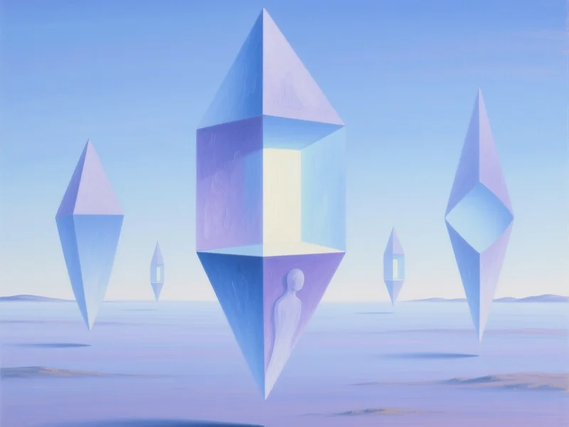 Forme astratte con distanza che rappresentano l'attaccamento evitante